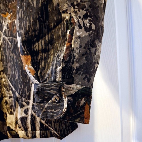 Herren große Kapuze durchgehender Reißverschluss gesteppt Camouflage Shirt Jacke Canyon Guide Outfitters - Bild 11 von 11