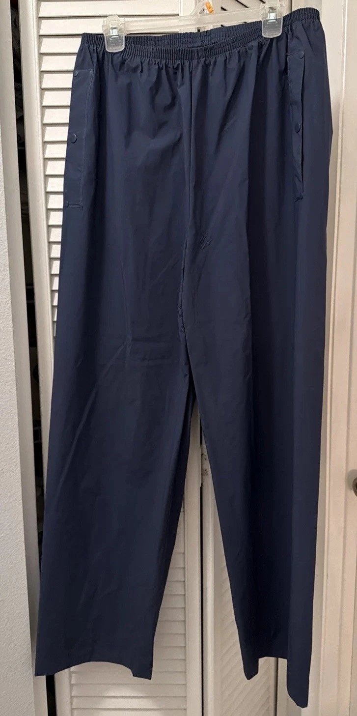 Columbia Sportswear PVC Rain Pants; Men’s Size Large- Navy