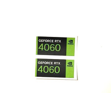 2Pcs fits NVIDIA GEFORCE RTX 4060 Sticker Label Decal Case Badge 24mm x 12mm