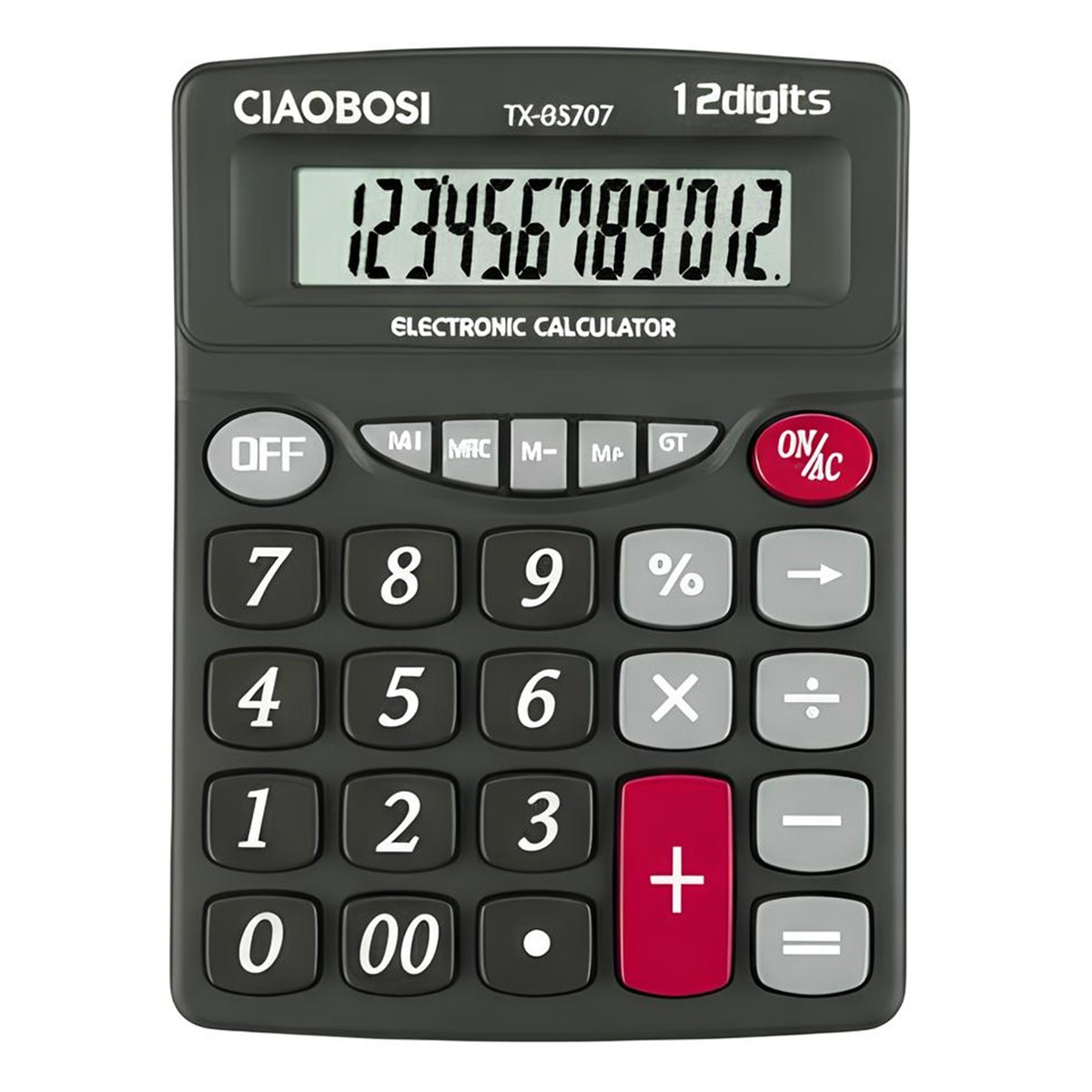 Calculatrice bureau Avizar double alimentation avec ecran geant LCD 12 chiffres