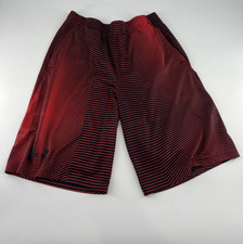Under Armour Basketball Shorts Kids Boys Youth Extra Large Red Black Lounge