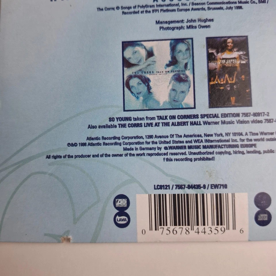 The Corrs CD So Young + Haste to the Wedding CD Maxi Single Cardsleeve 2 Track - Bild 2 von 4