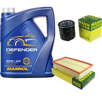 Mann Inspektionspaket 5L Mannol Defender 10W-40 FüR VW Golf IV 1.6 FSI