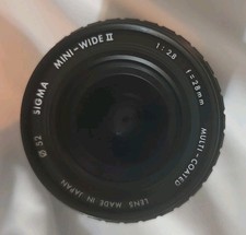 Sigma 28mm F/2.8 Mini-Wide II Macro Manual Focus Lens For Minolta MD Mount