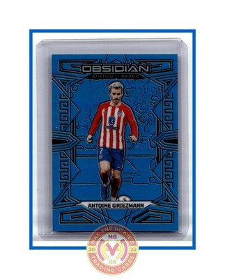 Antoine Griezmann 2023-24 Obsidian #145 Neon Blue Flood Electric Etch 07/15