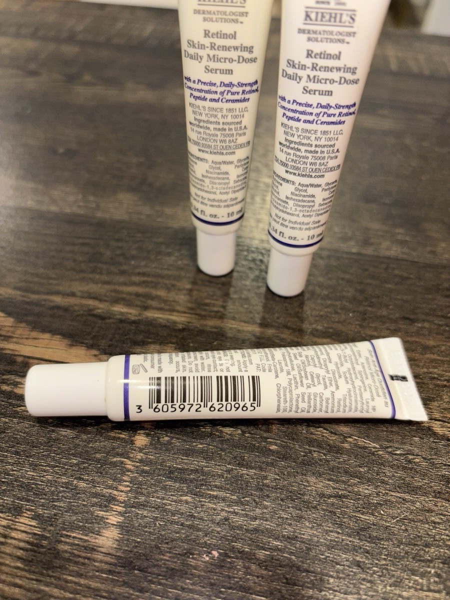 3 KIEHL'S Retinol Skin-Renewing Daily Micro-Dose Serum - .34 Oz