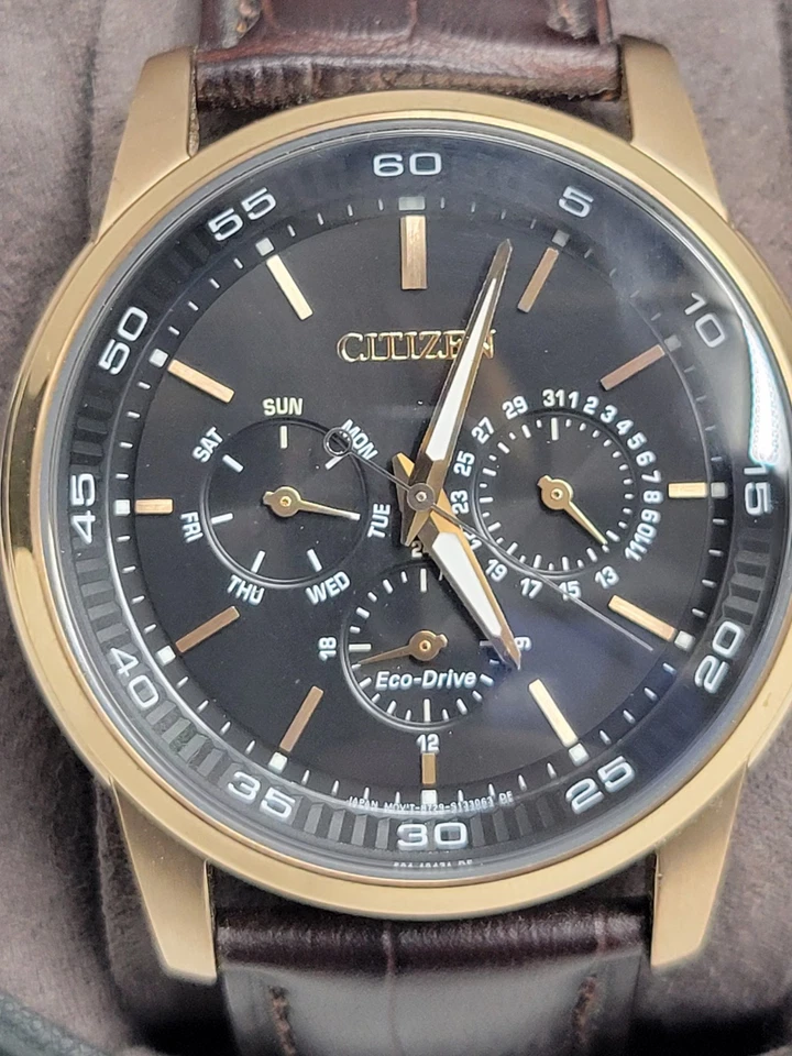 Citizen Eco-Drive Dress Model BU2013-08E Black Dial Leather Strap Men's Watch - image 3 of 4