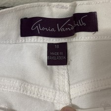 Gloria Vanderbilt Womens Amanda Capri White Size 18 NEW with Tags