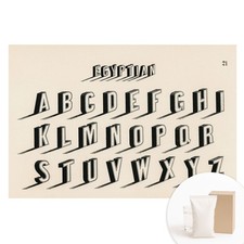 Non-Woven Wall Mural for Master Bedroom Easy Install Stylized Retro Alphabet