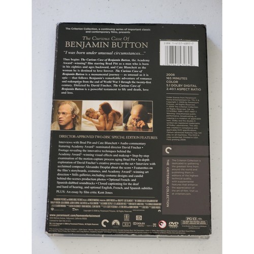 The Criterion Collection The Curious Case Of Benjamin Button Movie Special Editi - Foto 2 di 2