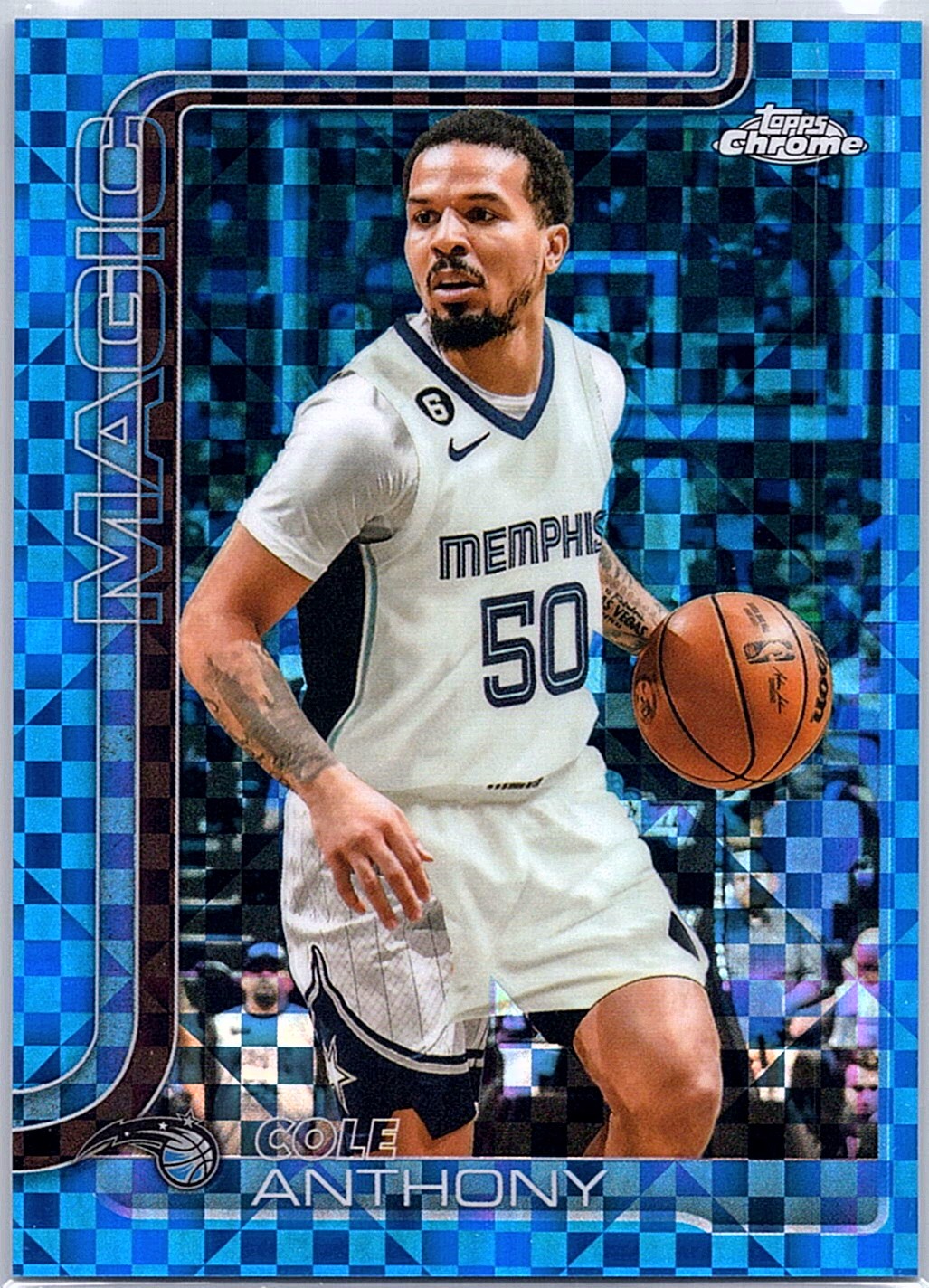2025-26 Topps Chrome #175 Cole Anthony Blue X-Fractor