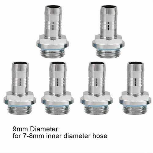Brass Barb Fittings Tube Tow-touch Fitting Barb Connector For PC Water Cooling