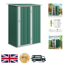 Galvanized 5ft x 3ft Outdoor Storage Shed - Waterproof with Secure Lockable Door