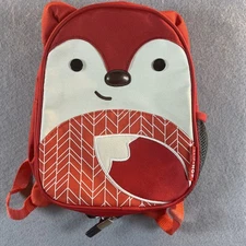 Skip Hop Zoo FERGUSON FOX 9.5" X 7.5" Red/White Backpack Adjustable Straps