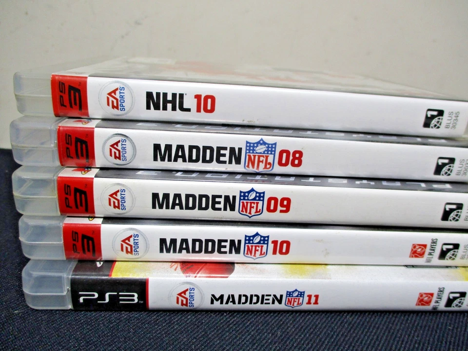 Madden NFL Sony Play Station 3 Juegos PS3 8,9,10,11 Plus NHL 10 Excelente Estado con Manuales Foto 2 de 2