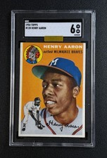 HENRY HANK AARON SGC 6 MBA GOLD 1954 TOPPS #128 ROOKIE RC BRAVES HOF EX-MT
