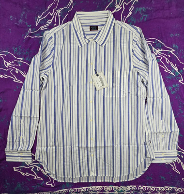 UNTUCKit Womens Button Up Shirt Long Sleeve Pinot Perse Blue Stripe 10 NWT