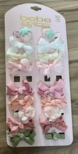 18 Bebe Baby Boutique Girls Hair Bows Lot of 18 Clips Variety Colors  Styles