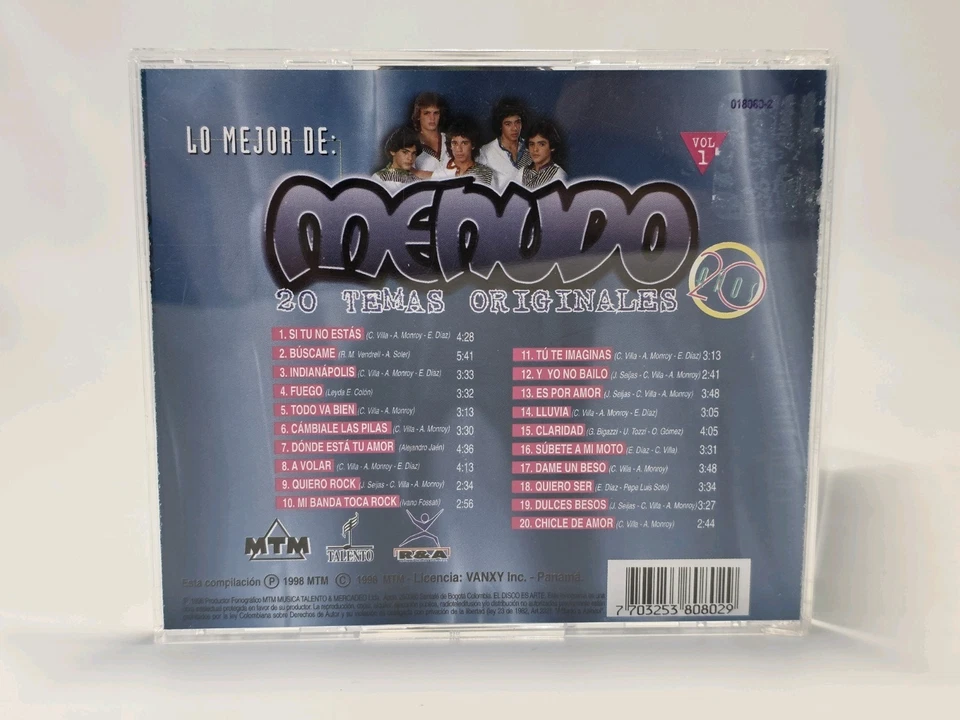 MENUDO Lo Mejor Vol. 1 REMASTERED 20 Tracks Colombia 1998 CD Compilation Foto 2 de 3