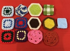 Crochet Pot Holders Hot Pads Trivets Lot Of 13 Vintage Homemade Multi Color Knit