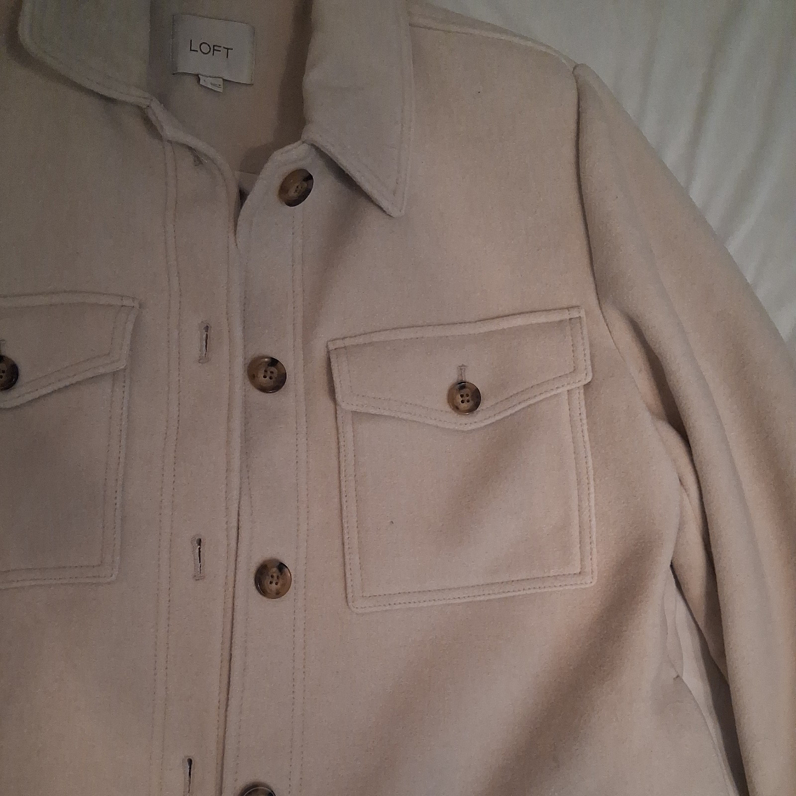 Ann Taylor LOFT Button Down Shacket Lightweight J… - image 3