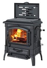 Stufa legna 5 stelle NORDICA Isetta con cerchi 5.0 in ghisa smaltata nero 8,2 kW