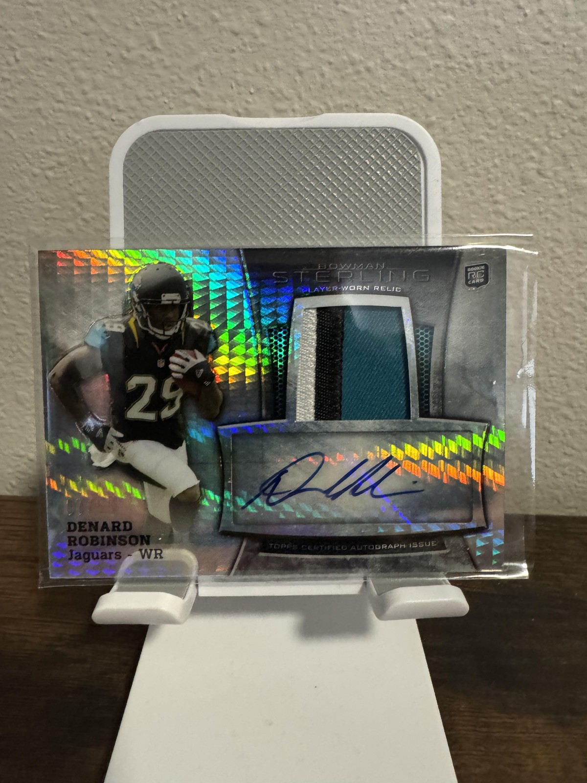 Denard Robinson Bowman Sterling Autographed Rookie Relic #DR Base