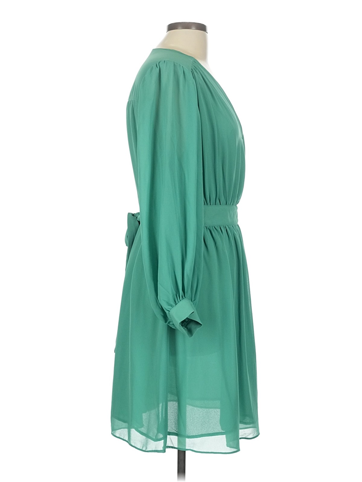 H&M Women Green Casual Dress L thumbnail 3
