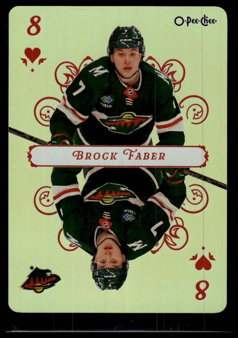 2025-26 O-Pee-Chee #8 Brock Faber Playing Cards