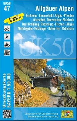 Allgäuer Alpen 1:50 000 (UK50-47) Sonthofen, Immenstadt i.Allgäu, Pfronten, O...