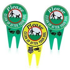 3 Pieces Pick up Your Dog Poop Signs Clean up After Your Dog Sign Dog no Dog