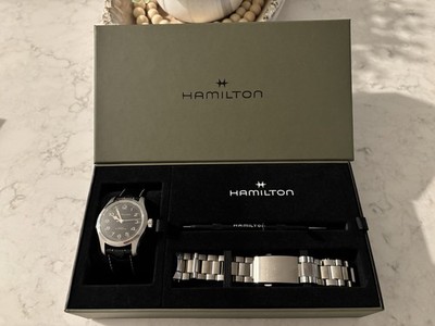 Hamilton Khaki Field Murph 42mm Watch Bracelet Bundle H70605732 W