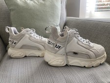 Sedia Buffalo Cld bianca/crema scarpe da ginnastica grosse taglia UK 6