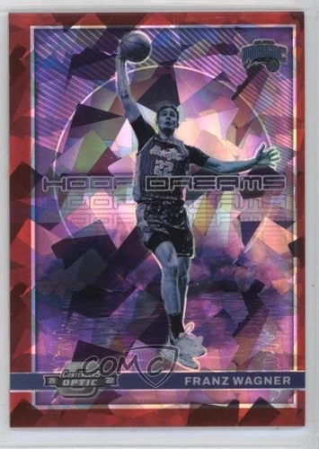 2021 Contenders Optic Hoop Dreams Red Cracked Ice Prizm Franz Wagner Rookie RC