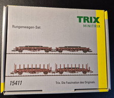 Minitrix 15411 Rungenwagen Set DB, Spur N (gebraucht, OVP)