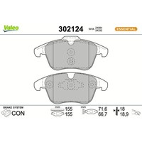 Valeo 302124 Bremsbelagsatz FüR Peugeot Citroen Bremse BremsbeläGe