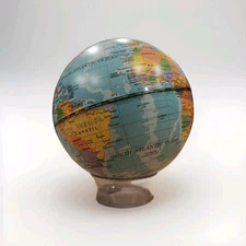 Educational Desktop World Globe, 12 Centimeter, with Magnifier Base