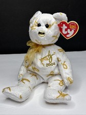 TY Beanie Baby - 2004 SIGNATURE BEAR 8.5 inch - MWMT's Stuffed Animal Toy
