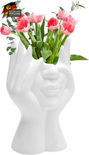 Keramikvase mit Gesicht für Blumen Dekoration Wohnzimmer Tischkunst Geschenk
