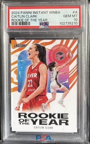 2024 Panini Instant WNBA Caitlin Clark Rookie of the Year PSA 10