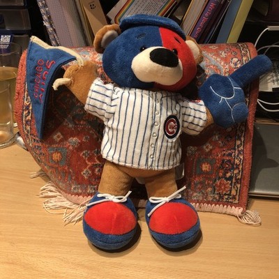 Chicago Cubs ~ offiziell lizenzierter MLB 12 Zoll weicher Plüsch Fan Teddybär Brandneu mit Etikett