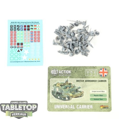 Bolt Action - Diverse Bitz und Carrier MK II Decals - Bitz