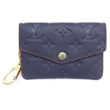 LOUIS VUITTON  Monogram Empreinte Coin Case Pochette Cl Marine Rouge Navy Used I