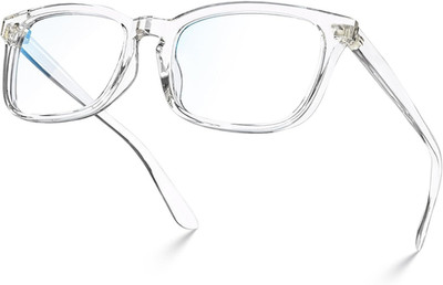 VISOONE Blue Light Blocking Glasses Square with Anti Computer Large, Clear