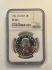 1962 Canada Silver Dollar PL65* Star NGC - Proof Like 65 STAR - 80% Silver