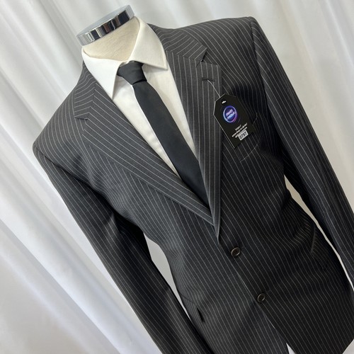 RACING GREEN Charcoal Pure Wool Super 100s 2 Piece Suit C44R W38 L32 - Picture 8 of 22