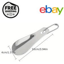 1 pcsSliver Shoe String Shoe Horn Lightweight Prevent Damage Back of Shoe 10cm