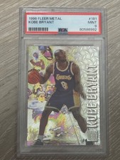 1996 Fleer Metal Kobe Bryant #181 Rookie Card RC PSA 9 HOF Lakers LA. rookie card picture