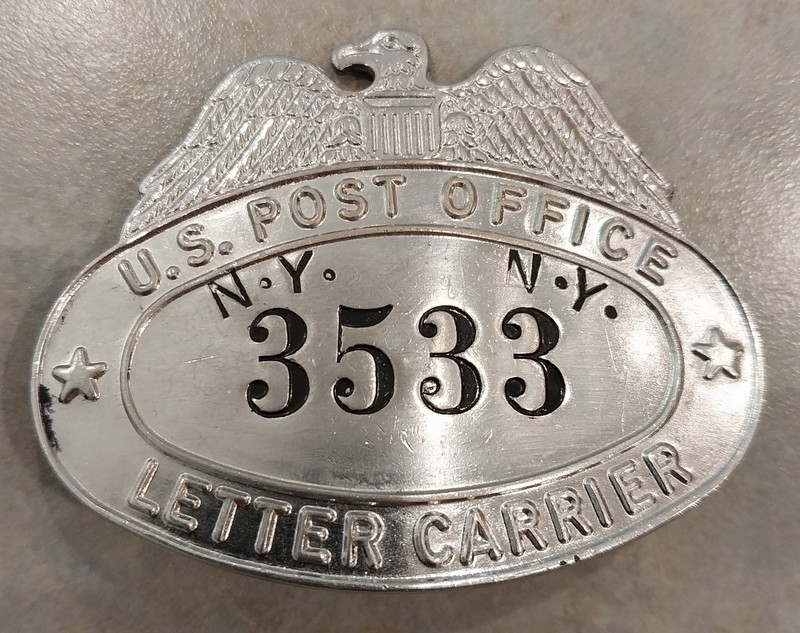 Vintage USPS Badge NY Collectible