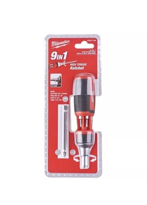 Milwaukee 9 in 1 Ratsche Multi-Bit Schraubendreher Universal 4932471598